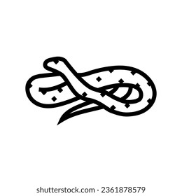 green tree python animal snake line icon vector. green tree python animal snake sign. isolated contour symbol black illustration