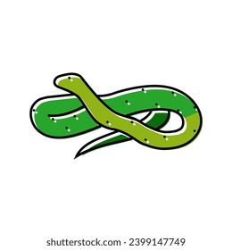 green tree python animal snake color icon vector. green tree python animal snake sign. isolated symbol illustration