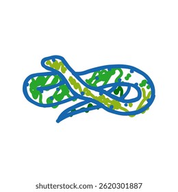 green tree python animal snake doodle icon sketch vector. green tree python animal snake sign. isolated symbol illustration