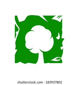 Green tree sign Branding Identity Corporate vector logo design template Isolated on a white background