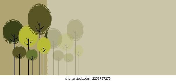 green tree with spring background vector. Vector background for banner, poster, Web and packaging. go green concept banner.