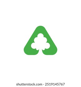 green tree triangle simple geometric symbol vector 