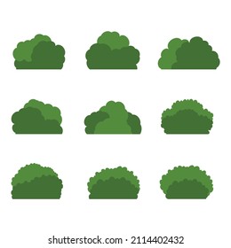 Green tree, A variety of forms on the White Background,Set of various tree sets,Trees for decorating gardens and home designs.vector illustration and icon