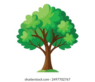 Diseño de Arte vectorial de árbol verde