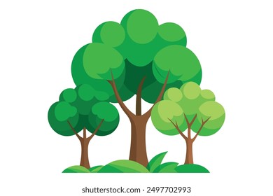 green tree vector art design