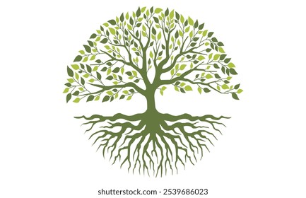 "Green Tree Vector Art" features stylized,vibrant trees with lush foliage,using various green shades.Perfect for eco-friendly designs,it conveys nature's beauty and sustainability in a modern format.