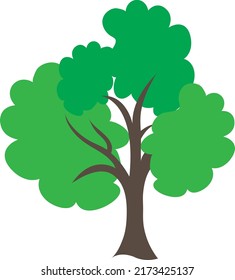 ilustración de arte vectorial de árbol verde sobre fondo blanco..eps

