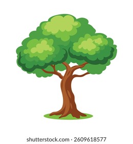 green tree vector art on white background