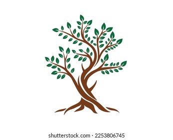 Green tree vector design and clip art.