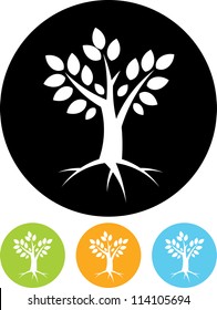 Green Tree - Vector icon isolated
