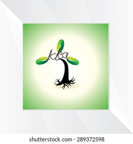 green tree vector illustration 