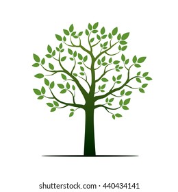 Green Tree Vector Illustration Stock Vector (Royalty Free) 440434126