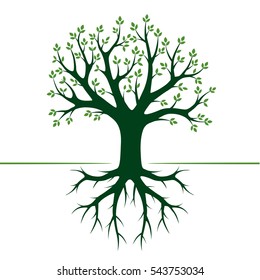 Green Tree. Vector Illustration