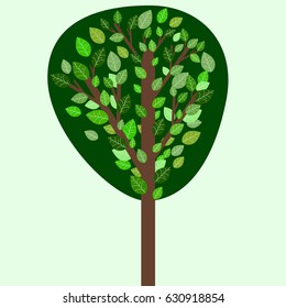 Green tree vector illustration
