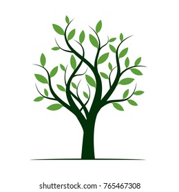 Green Tree. Vector Illustration.