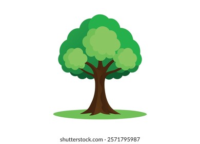 green tree vector illustration design