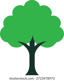 Ícone escalável de ilustração de vetor de árvore verde