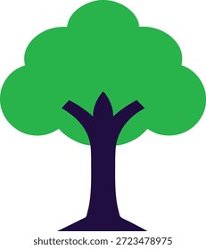 Ícone escalável de ilustração de vetor de árvore verde