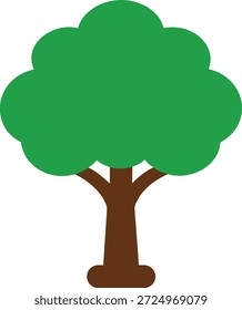 Ícone escalável de ilustração de vetor de árvore verde