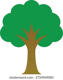 Ícone escalável de ilustração de vetor de árvore verde