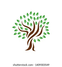 Green tree vector symbols nature wood trees organic pictures