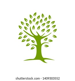 Green tree vector symbols nature wood trees organic pictures
