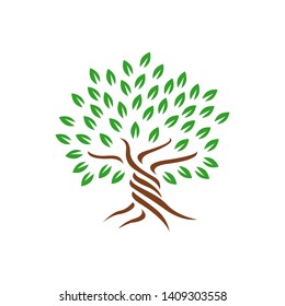 Green tree vector symbols nature wood trees organic pictures