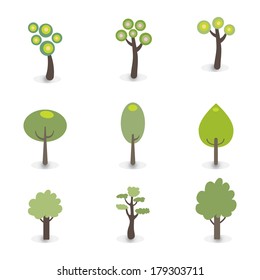 green trees