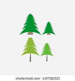 green trees ate and others. vector