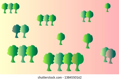 green trees background gradient vector