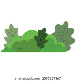 Green trees and bushes gardens park. Ecology plant natural botanic flora