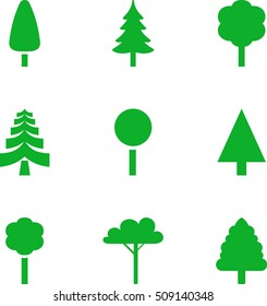 GREEN TREES glyph icons