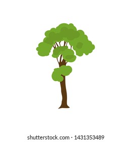 Green trees icon design isolated on white background. Vector illustration