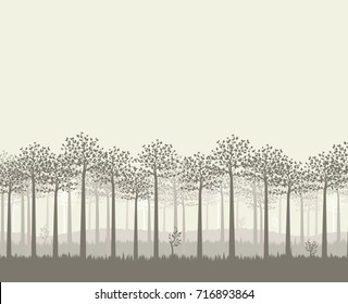 Green trees with leaves