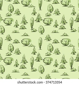 Green trees pattern