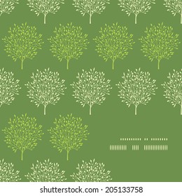 Green trees stripes corner frame pattern background