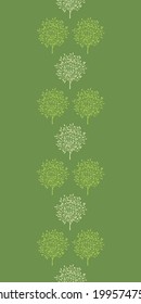Green trees stripes vertical seamless pattern background