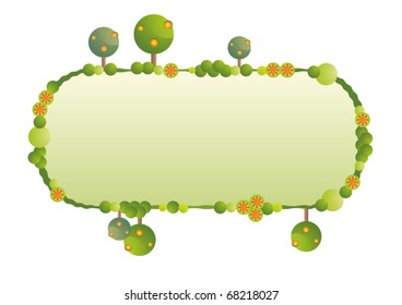 green trees vector frame