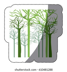 green trees without leaves icon, vector illustraction design image