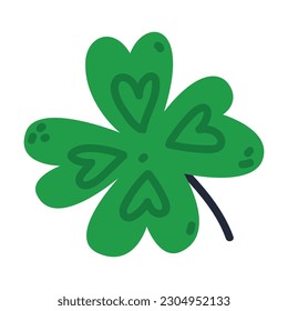 Green Trefoil or Clover Leaf as Creative Element Isolated on White Background Vector Illustration