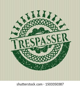 Green Trespasser distress rubber seal