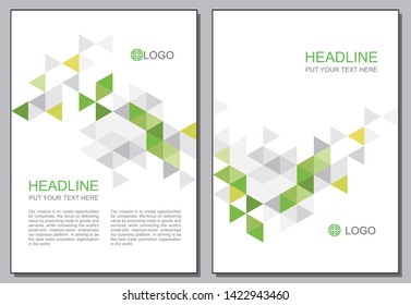 Green triagle cover page design