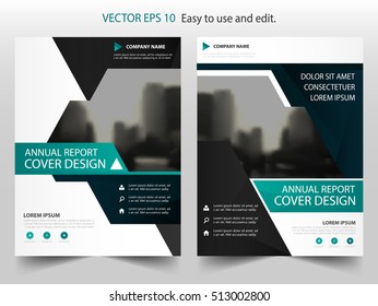Green triangle abstract annual report Brochure design template vector. Business Flyers infographic magazine poster.Abstract layout template ,Book Cover presentation portfolio.