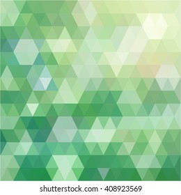 Green triangle abstract background