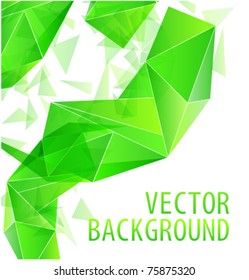 Green triangle abstract vector background