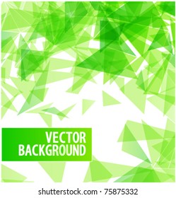 Green triangle abstract vector background