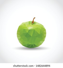 Green Triangle Apple for Fruit Logo