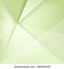 Green triangle background overlap paper layer with space for text and message design , vector