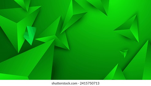 Green triangle background with vivid colors vector design in eps 10