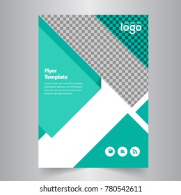 Green Triangle Business Annual Report Brochure Stock Vector (Royalty ...